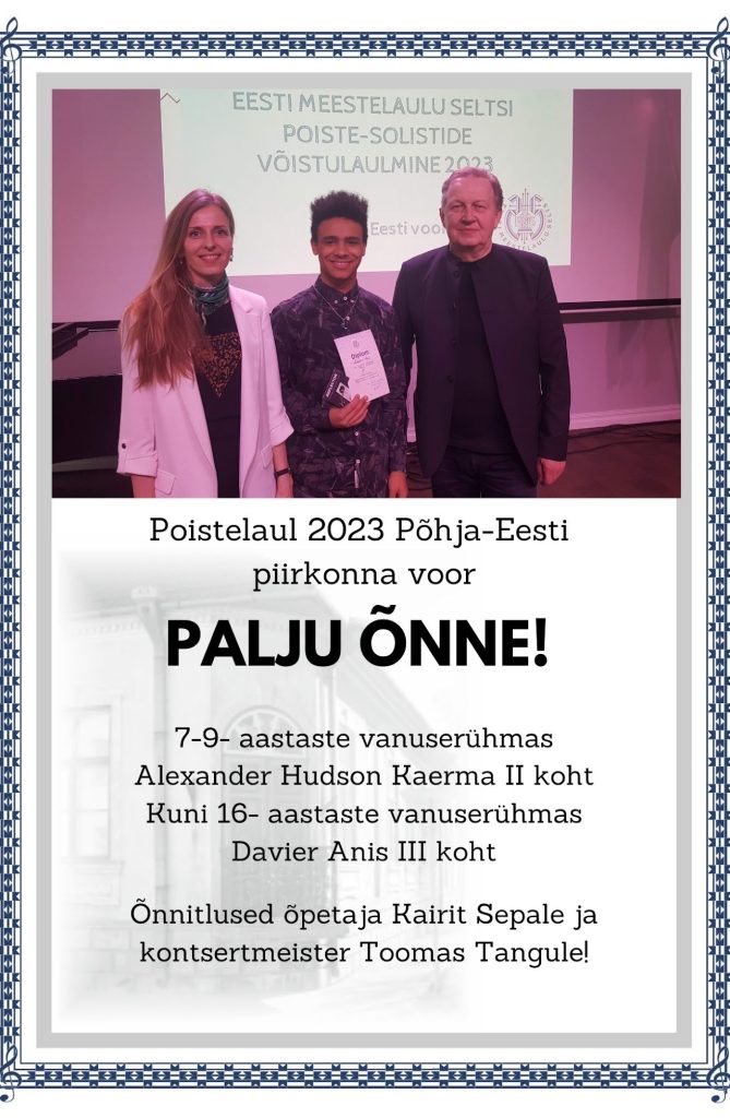 Poistelaul 2023 – Põhja-Eesti piirkonna voor – Alexander Hudson Kaerma ja Davier Anis
