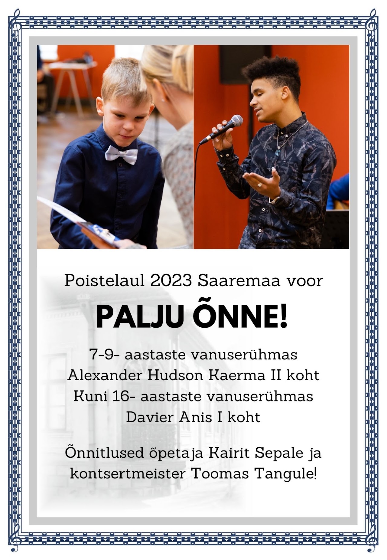 Poistelaul 2023 – Saaremaa voor – Alexander Hudson Kaerma ja Davier Anis