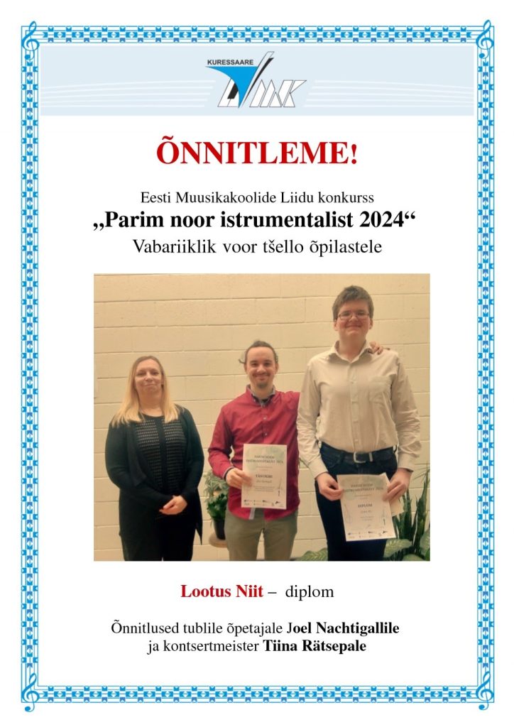 Parim Noor Instrumentalist 2024 – vabariiklik tšellovoor – Lootus Niit