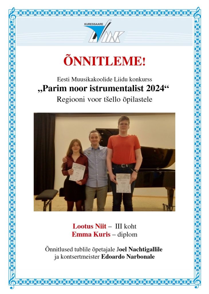 Parim Noor Instrumentalist 2024 – regiooni tšellovoor – Lootus Niit ja Emma Kuris