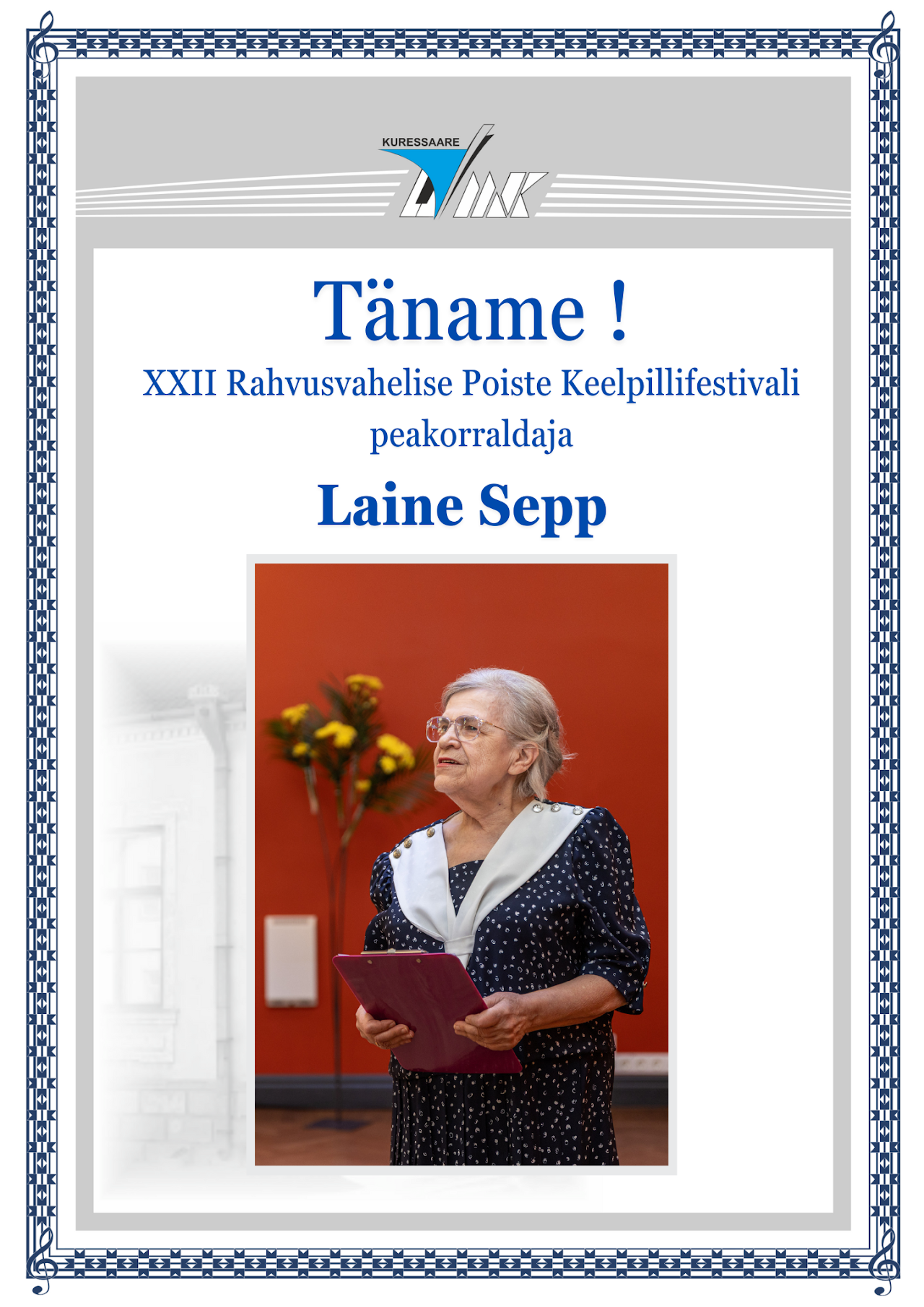 XXII rahvusvaheline Poiste Keelpillifestival – Laine Sepp