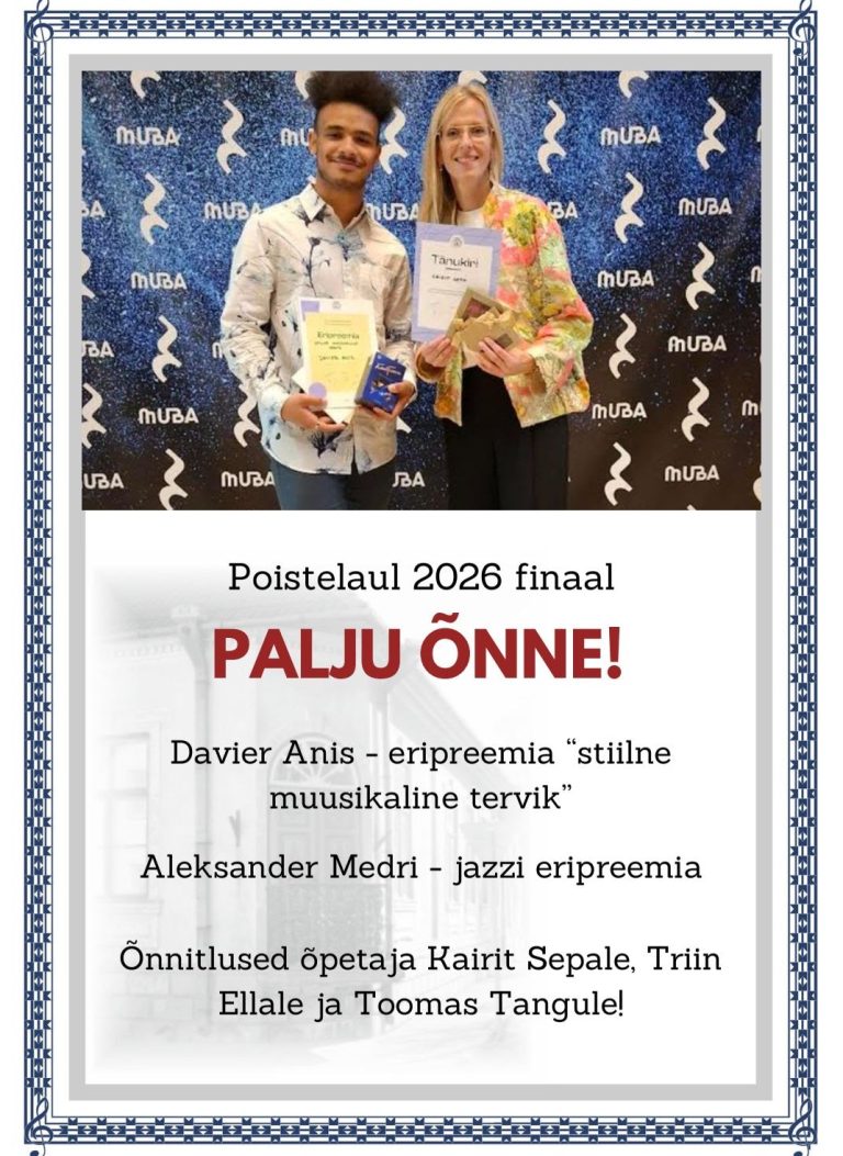 Poistelaul 2026 finaal – Davier Anis ja Aleksander Medri
